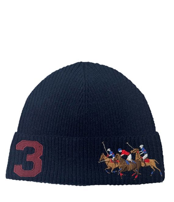 Polo Ralph Lauren Polo Match Wool Blend Beanie Classic Navy