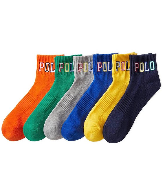 Polo Ralph Lauren Polo Outlined Quarter Socks 6-Pack | Dillard's