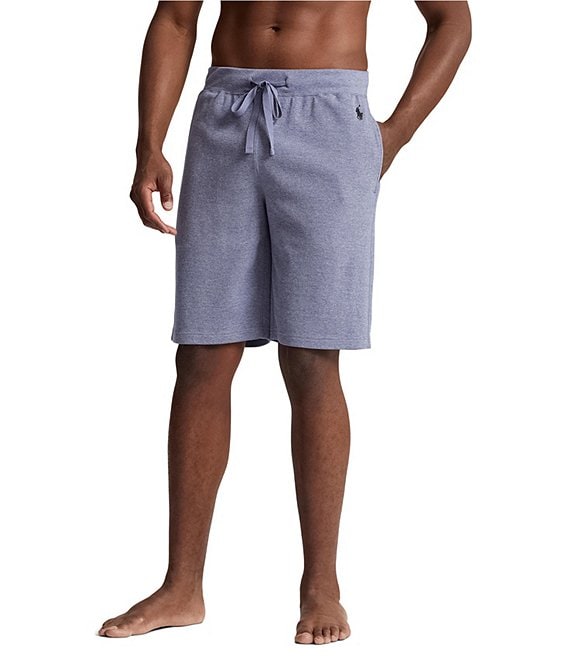 Waffle-knit cotton-blend shorts