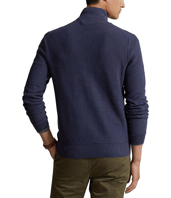 Polo Ralph Lauren Quarter-Zip Mesh-Knit Sweater | Dillard's