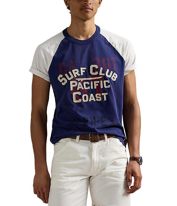 Tシャツ・カットソー Ralph Lauren FW25 JERSEY T-SHIRT (710 P00 085 001 DECKWASH) Blue Polo Ralph Lauren 26/1 Jersey Short Sleeve T-Shirt | SVD