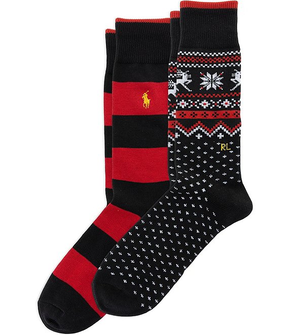 Polo Ralph Lauren Reindeer Rugby Socks 2-Pack