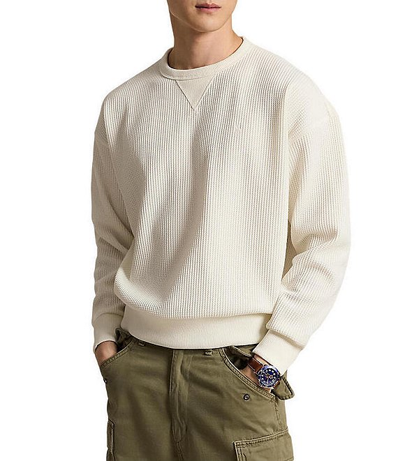 Polo Ralph Lauren Relaxed Fit Waffle-Knit Sweatshirt
