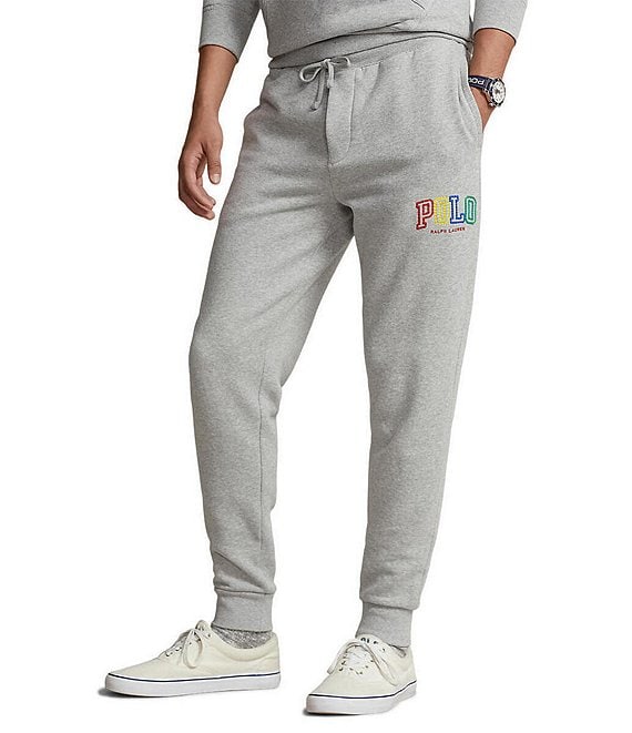 elo - Polo Republica Men's PRC Crest And Pony Embroidered Fleece Jogger  Pants for Men
