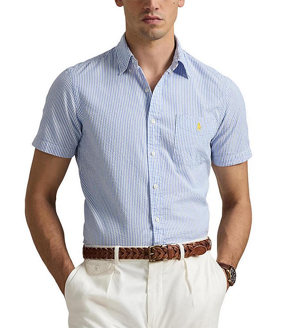 ★★POLO RALPH LAUREN★★ Short sleeve seersucker shirt whit Polo Ralph Lauren RL Prepster Classic Fit Seersucker Short
