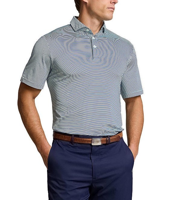 Polo Ralph Lauren RLX Golf Stripe Performance Stretch Short Sleeve 