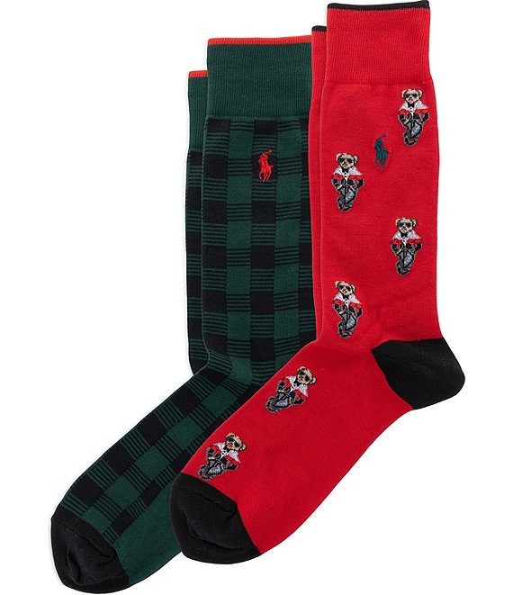 Polo Ralph Lauren Royal Holiday Mini Bear Socks 2-Pack