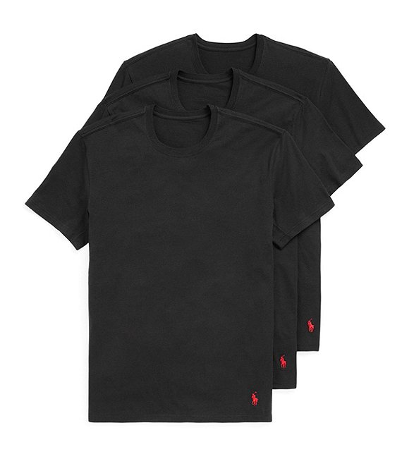 Color:Polo Black/RL 2000 Red - Image 1 - Short Sleeve Sleep T-Shirts 3-Pack