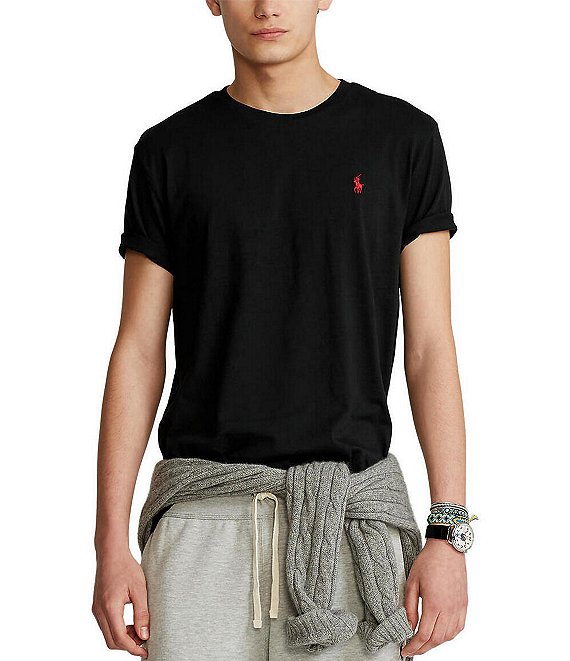 Color:Black - Image 1 - Classic-Fit Jersey Short-Sleeve Tee