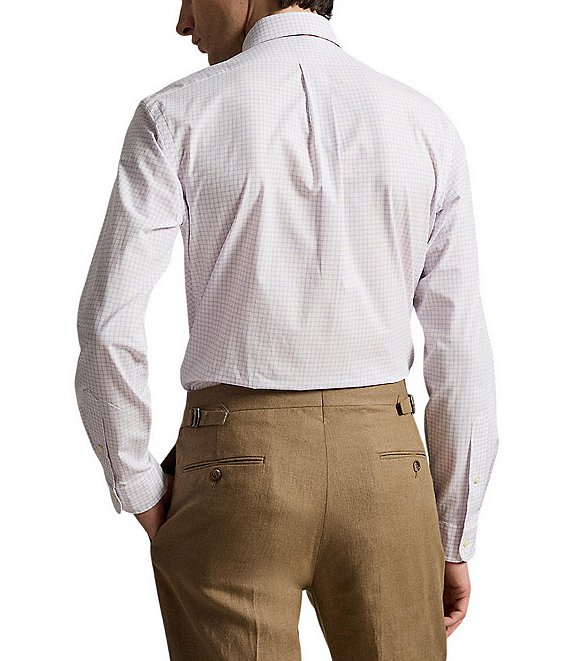 Polo Ralph Lauren Slim Fit Checked Stretch Poplin Long Sleeve