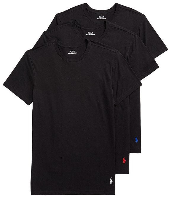 Polo Ralph Lauren Slim Fit Ribbed Crew Neck T-Shirts 3-Pack | Dillard's
