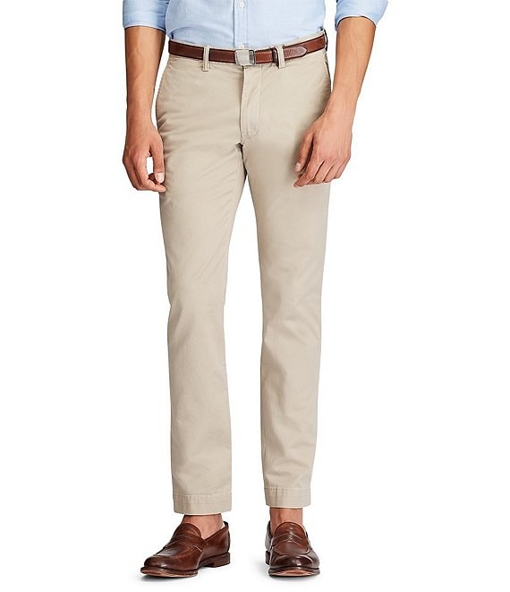 Color:Khaki Tan - Image 1 - Slim-Fit Stretch Chino Pants