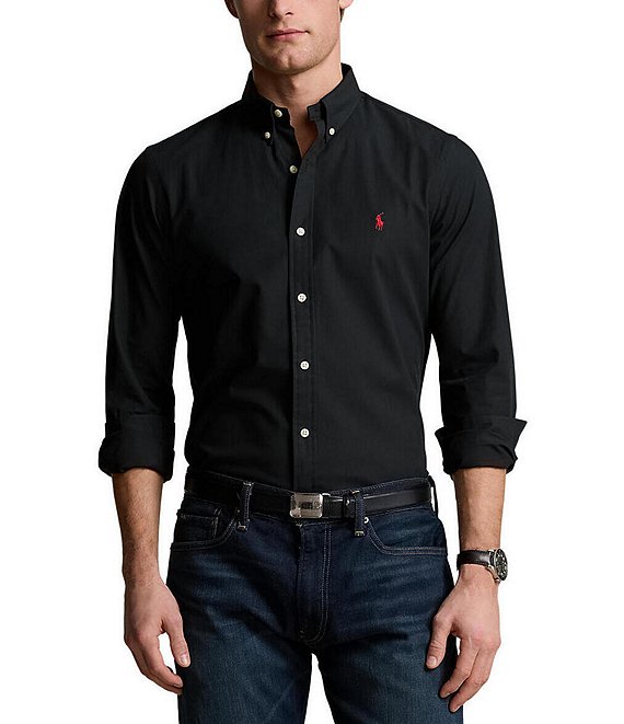 Ralph Lauren slim fit 長袖シャツ 140cm Polo Ralph Lauren Slim-Fit Stretch Poplin Long Sleeve Woven Shirt
