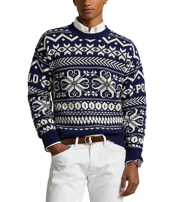 Polo Ralph Lauren Snowflake Wool-Blend Sweater | Dillard's