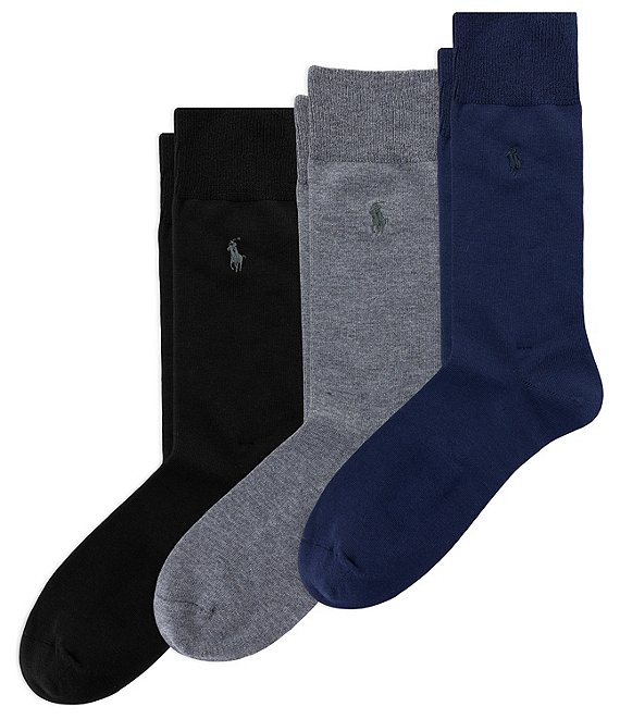 Polo Ralph Lauren Soft Tech Rayon Dress Sock 3-Pack