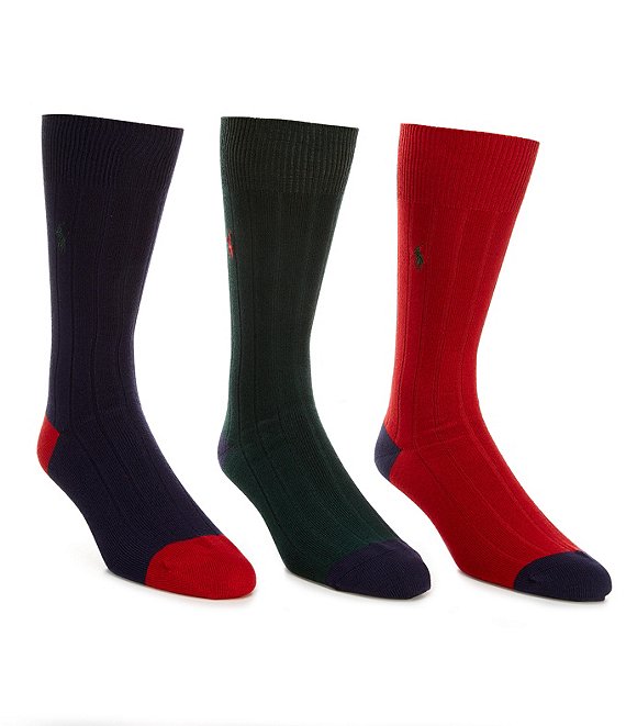 Color:Navy Assortment - Image 1 - Soft Touch Dress Socks Assorted 3-Pack