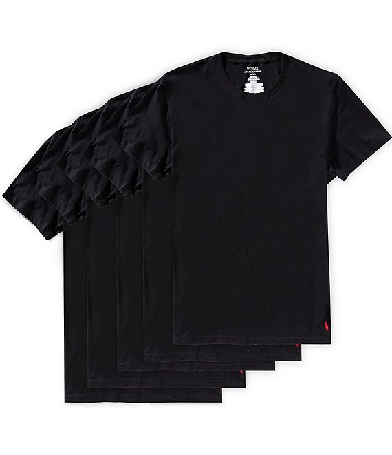 Polo Ralph Lauren Solid Crewneck Undershirts 5-Pack