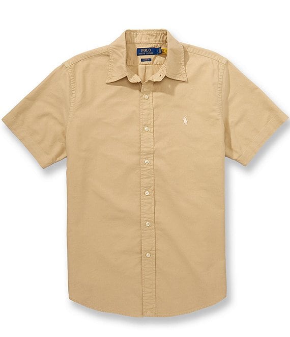 POLO RALPH LAUREN SHORT SLEEVE SHIRT ラルフ Polo Ralph Lauren Solid Garment-Dye Oxford Short Sleeve Woven