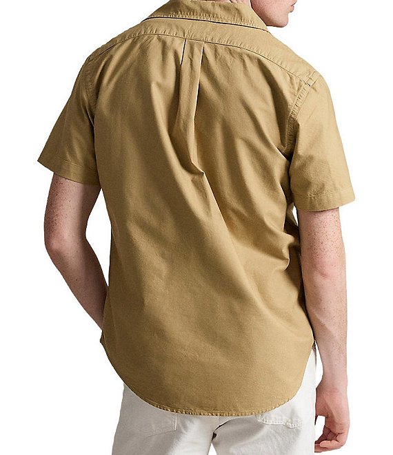 Polo Ralph Lauren Solid Garment-Dye Oxford Short Sleeve Woven