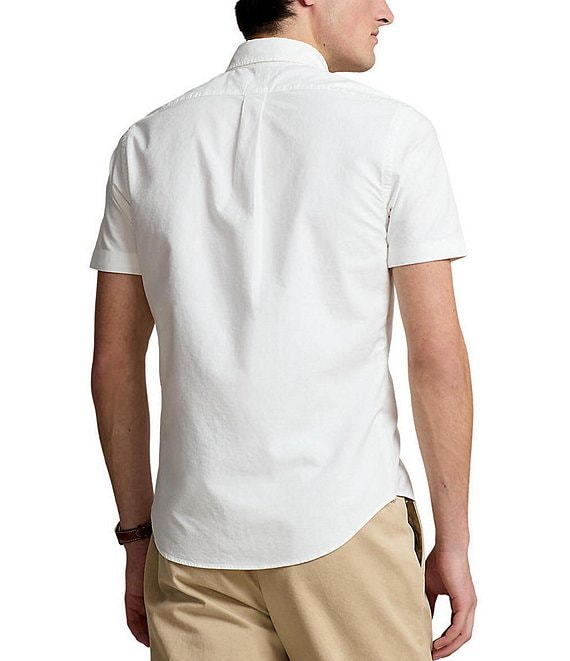 Polo Ralph Lauren Solid Oxford Short Sleeve Woven Shirt | Dillard's