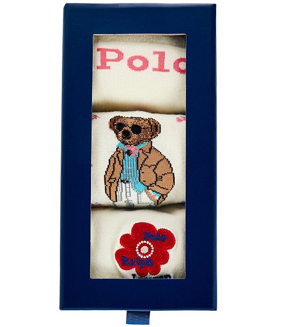 Polo Ralph Lauren Spring Bear 3-Pair Sock Gift Box