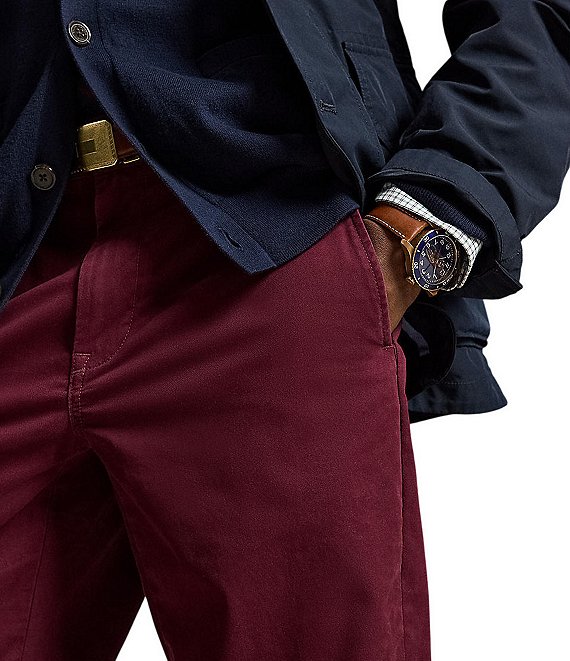 Polo Ralph Lauren Straight Flat Front Stretch Chino Pants | Dillard's