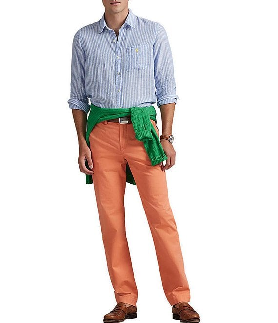 Polo Ralph Lauren Straight Flat Front Stretch Chino Pants | Dillard's
