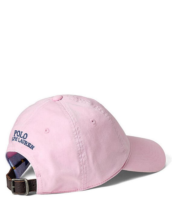 Polo Ralph Lauren Stretch Embroidered Pony Leather Strap Chino Cap