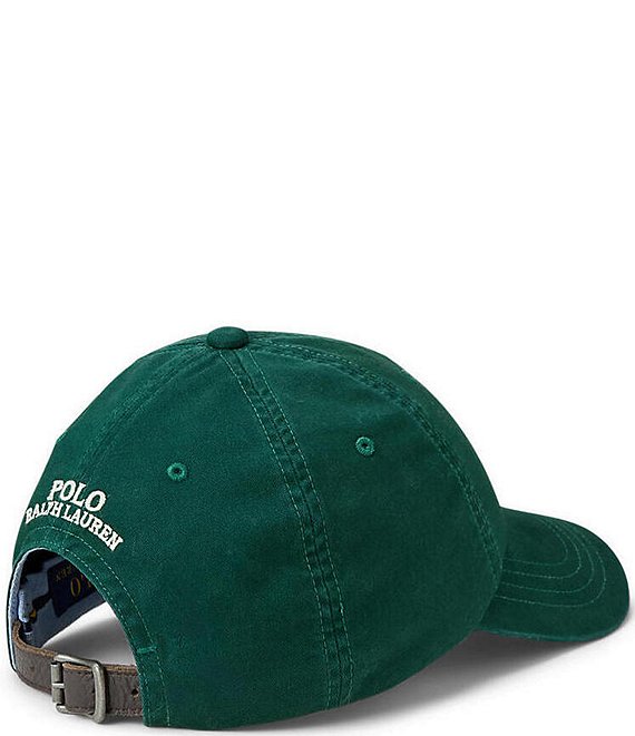 Polo Ralph Lauren Stretch Embroidered Pony Leather Strap Chino Cap