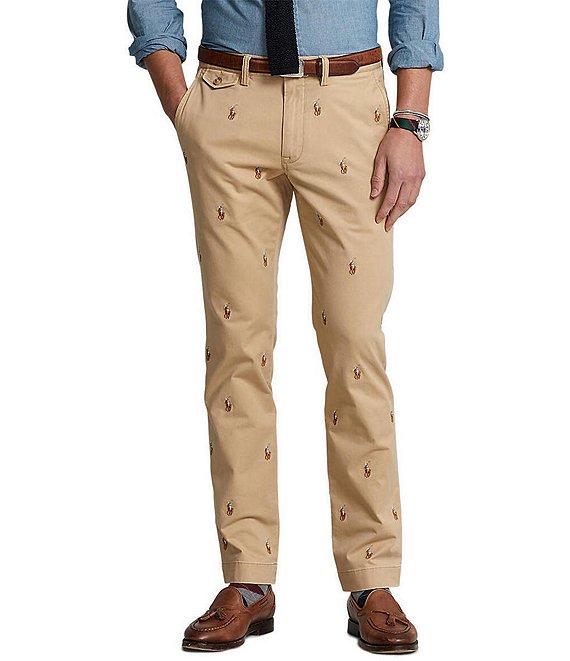 Polo Ralph Lauren Stretch Slim-Fit Allover Pony Chino Pants