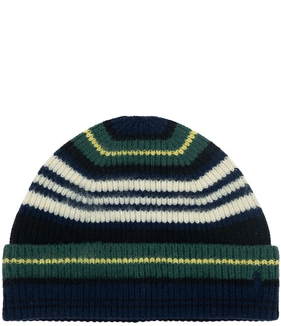 Polo Ralph Lauren Tartan Stripe Wool Beanie