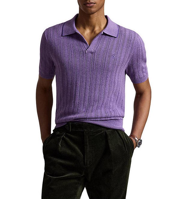 Polo Ralph Lauren Textured Short Sleeve Polo Sweater