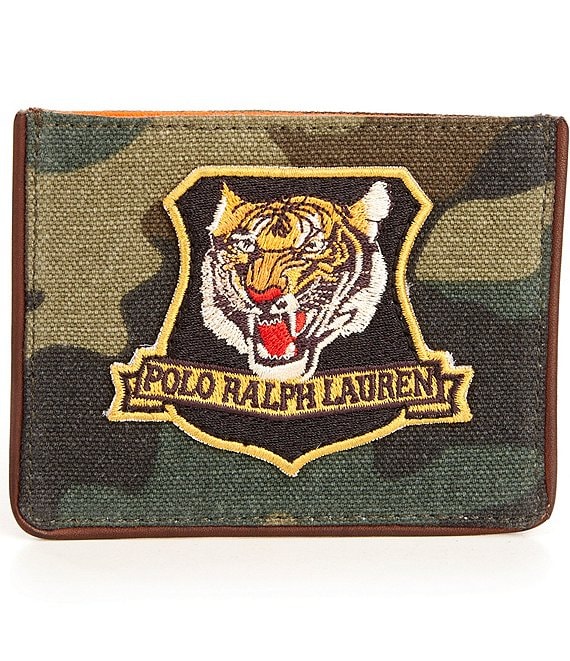 Polo Ralph Lauren Tiger Patch Camo Canvas Card Case | Dillard's