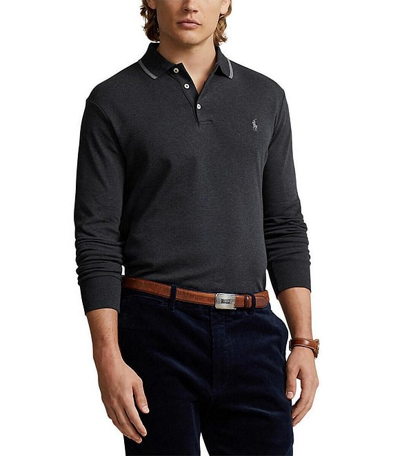 Polo Ralph Lauren Tipped Soft Touch Long Sleeve Polo Shirt | Dillard's