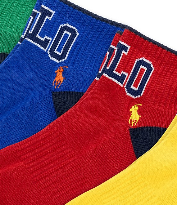 Polo Ralph Lauren Varsity Logo Quarter Socks 6-Pack | Dillard's