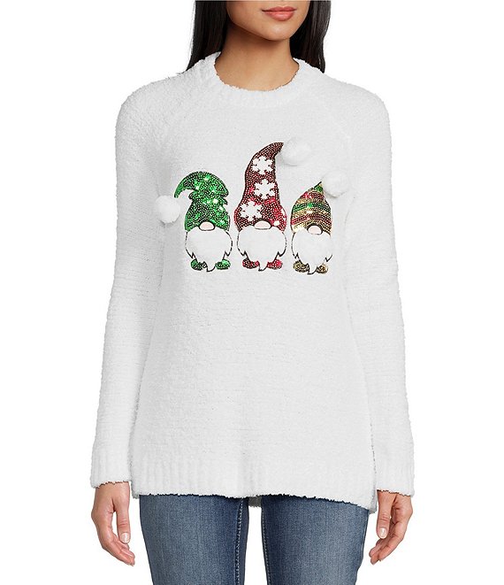 Poof Sequin Gnomes Chenille Sweater | Dillard's