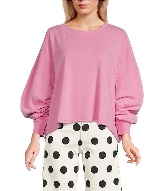 Poppy & Pine Long Sleeve Crew Neck Pullover Top