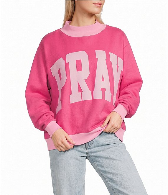 Poppy & Pine Pray Mock Neck Pullover