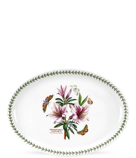 Portmeirion Botanic Garden Lily Flowered Azalea Platter/Oval Serving Dish