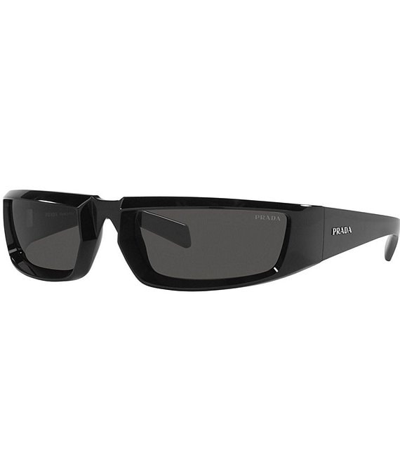 Store (Send offers)Prada unisex rectangular sunglasses black/grey