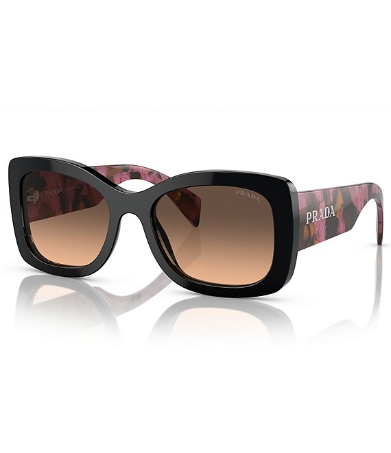 Color:Dark Brown - Image 1 - Women's 57mm Rectangle Sunglasses