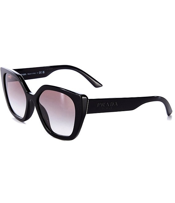 Color:Black - Image 1 - Women's PR24XS 52mm Black Cat Eye Sunglasses