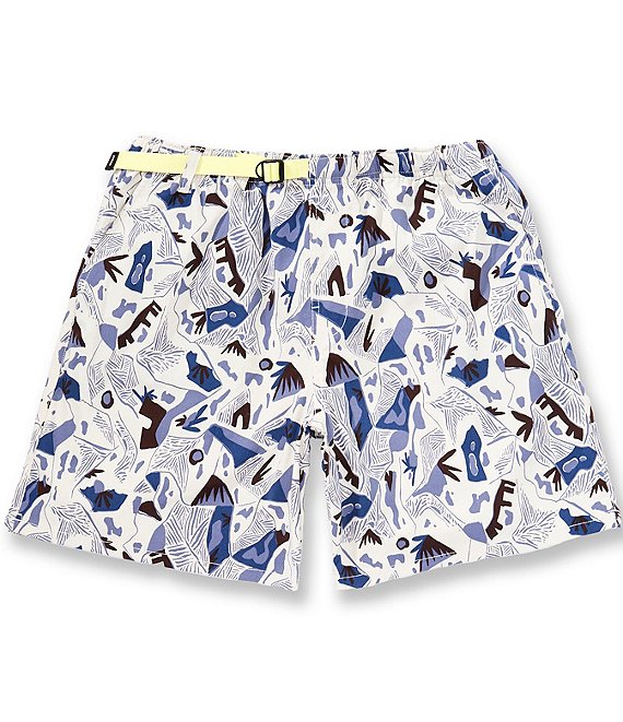 prAna Stretch Zion Printed Pull-On 7#double; Inseam Shorts