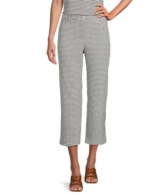 Preston & York Arden Gingham Ankle Length Flat Front Coordinating Pants ...