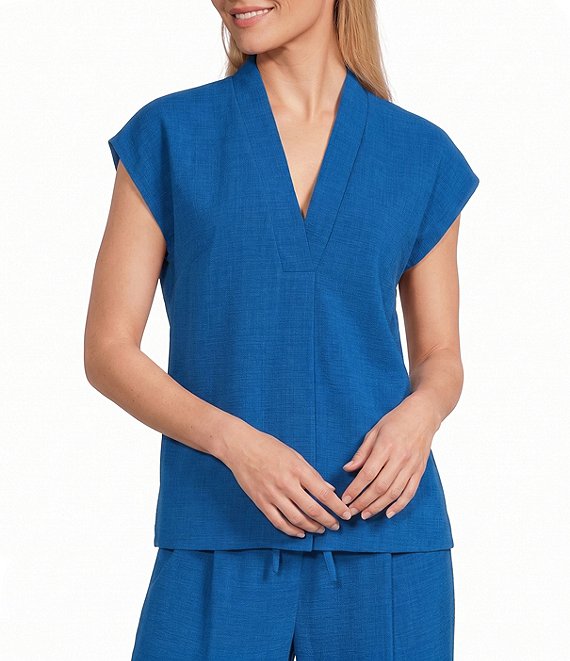 Preston & York Coordinating Nicki V Neck Sleeveless Blouse