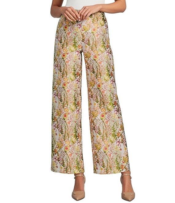 Preston & York Coordinating Trudie Brocade Wide Leg Pants