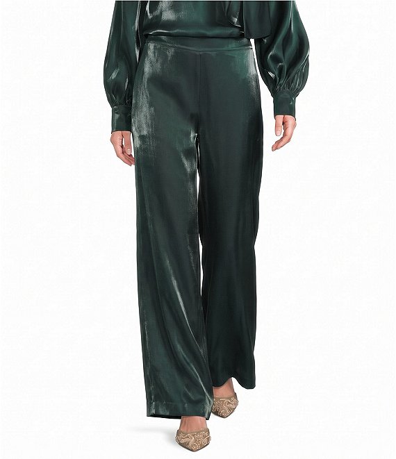 Preston & York Nova Metallic Organza Coordinating Pallazo Pants