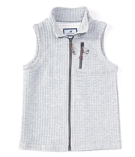 Properly Tied Big Boys 8-16 Delta Grid Fleece Vest