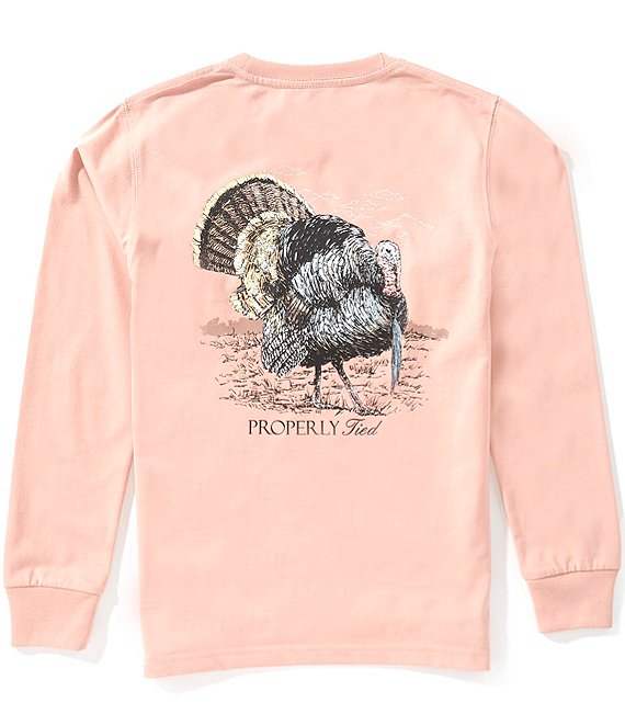 Properly Tied Big Boys Gobbler Long Sleeve T-Shirt