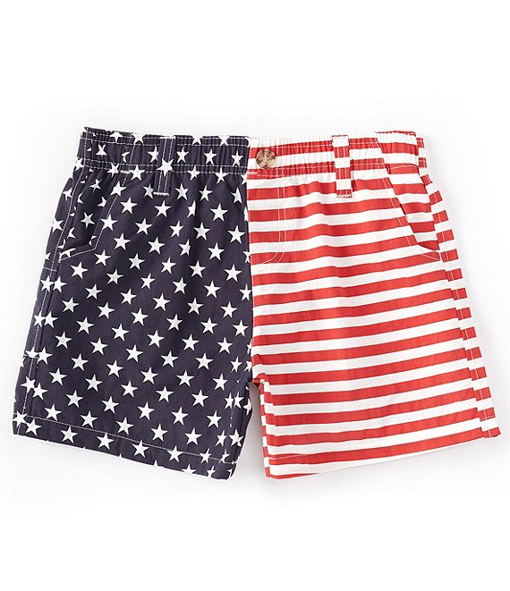 Color:Freedom Flag - Image 1 - Little Boys 2T-7 Freedom Flag Mallard Pull-On Shorts